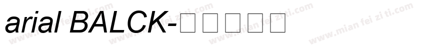 arial BALCK字体转换